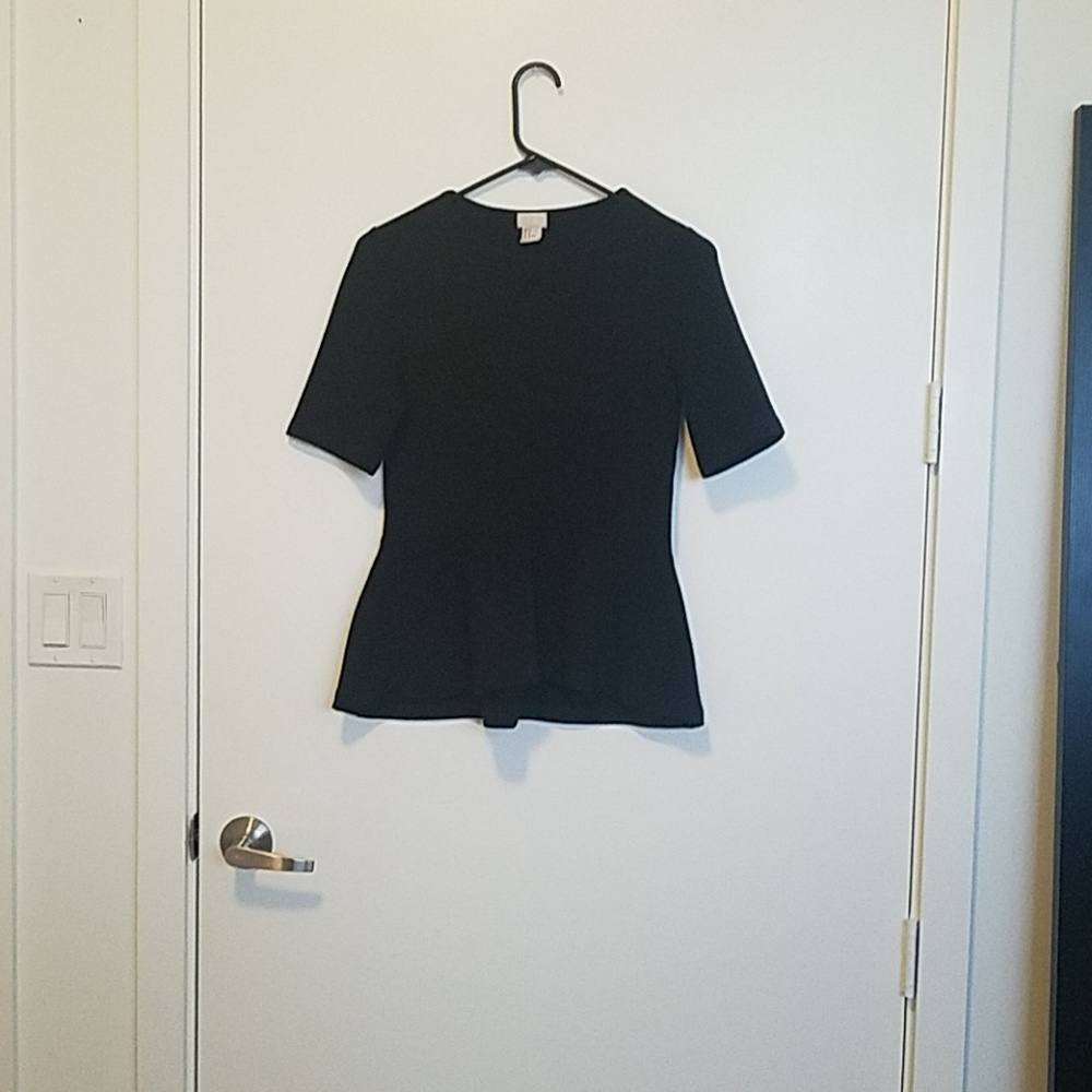 H&M 3/4 sleeve blouse with peplum bottom